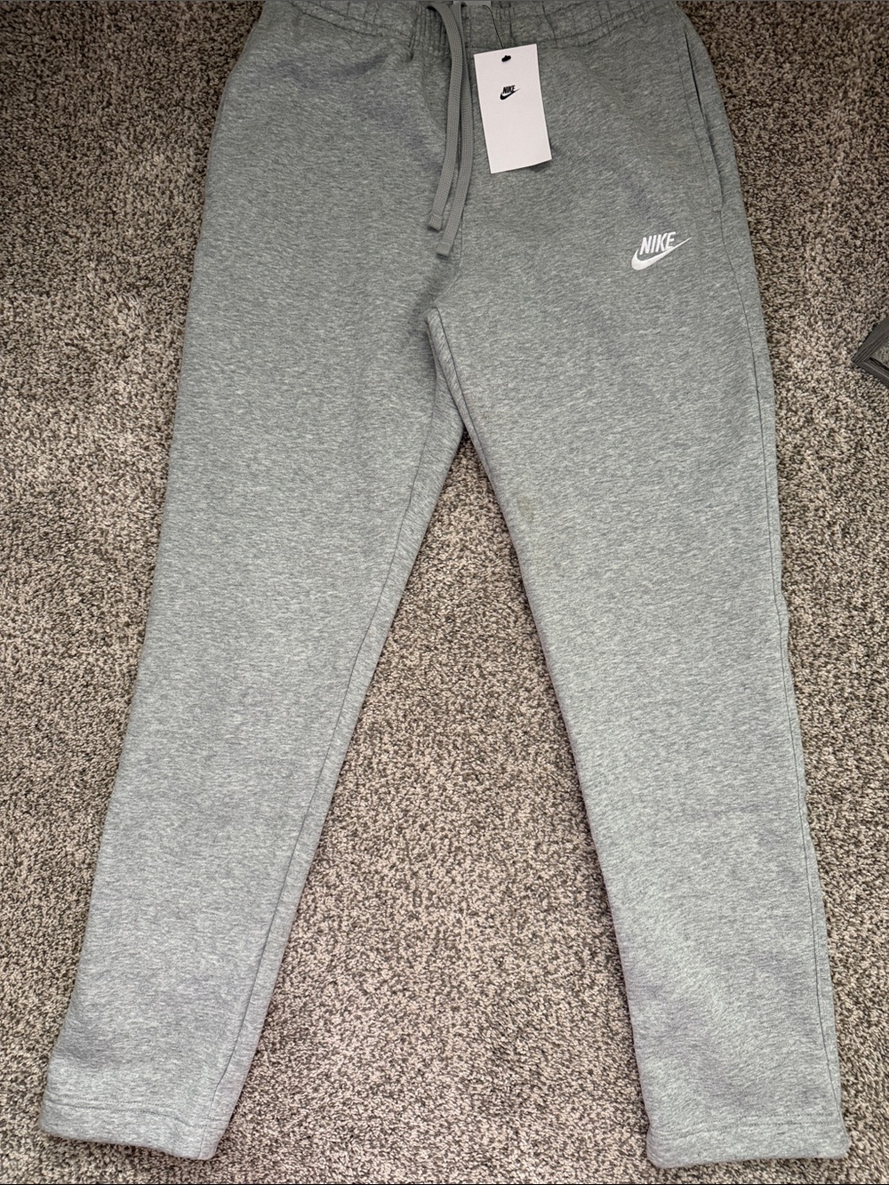 Nike Adult Small Heather Gray Fleece Joggers